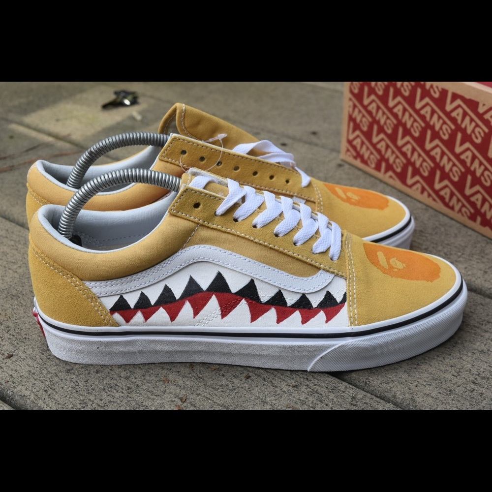 Bape Ochre Yellow Old Skool Vans